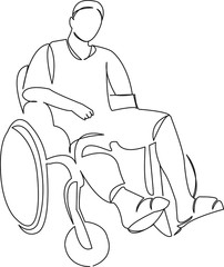 man in a wheelchair