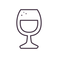 beer snifter line style icon vector design