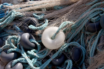 fishing nets and ropes