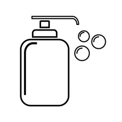 Disinfection and Hand Sanitizer Icon Vector Design on White Background.