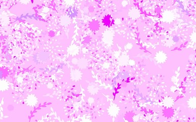 Light Purple, Pink vector elegant wallpaper with flowers