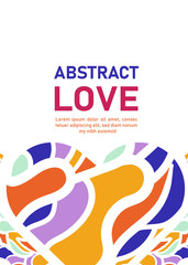 abstract love background. design material. cover page, poster, banner, design template