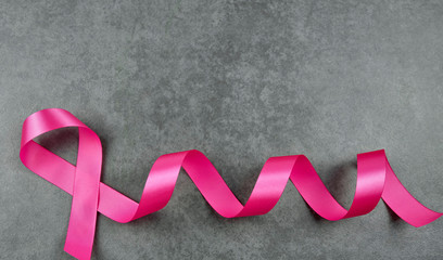 Breast cancer awareness ribbon.