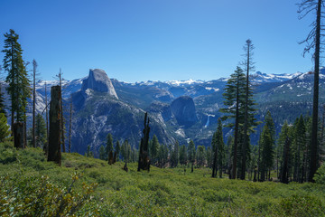 hiking the panorama trail in yosemite national park, california, usa
