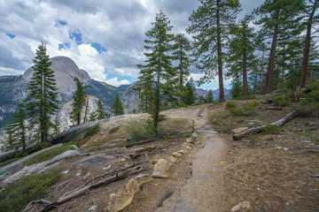 hiking the panorama trail in yosemite national park, california, usa