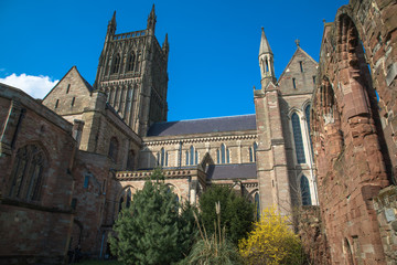 Worcester cathedral, Worcestershire, UK