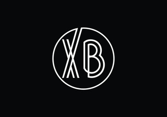 Fototapeta na wymiar Initial Monogram Letter X B Logo Design Vector Template. Graphic Alphabet Symbol for Corporate Business Identity