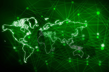 2d illustration world map abstract background