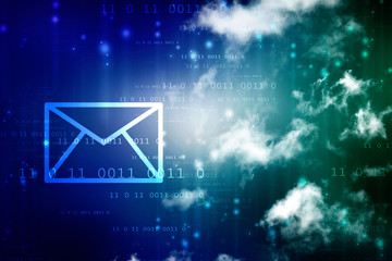 2d illustration envelope background 