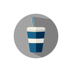Flat design blue drink