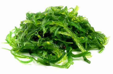 Seaweed Salad - Healthy Nutrition on white Background - Isolated