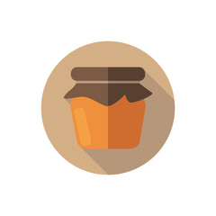 Flat design honey jar