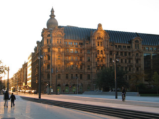 Altes Gebäude im Bankenviertel von Frankfurt.