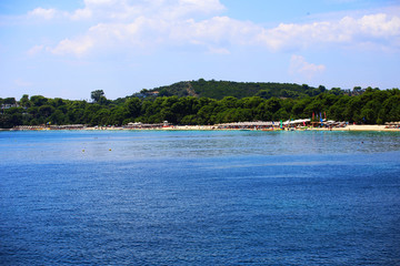 Greek Islands. Skiathos is a small Greek island in the northwest Aegean Sea. Koukounaries means...