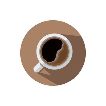 Flat design cup of coffee