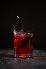 red water splash