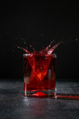 red cocktail splash