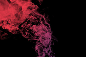 red smoke on black abstract background