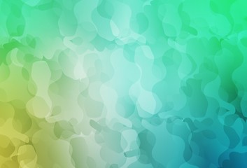 Light Green vector background with abstract shapes.