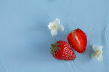 red juicy ripe sweet summer strawberry
