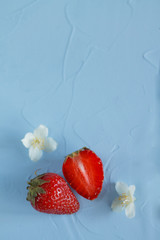 red juicy ripe sweet summer strawberry