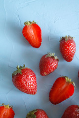 red juicy ripe sweet summer strawberry