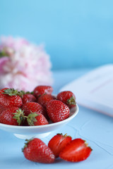 red juicy ripe sweet summer strawberry