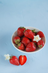 red juicy ripe sweet summer strawberry