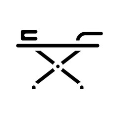 board for ironing glyph icon vector illustration