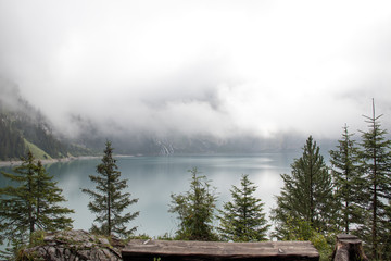 misty morning on the lake