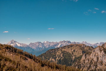 Exploration spring day in the beautiful Carnic Alps, Friuli-Venezia Giulia, Italy