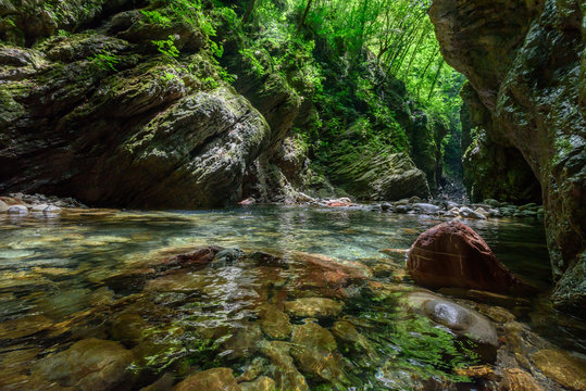 a river in Pontremoli (Tuscany- Italy)