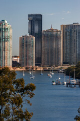 Obraz premium Skylines of Brisbane city, CBD in Australia