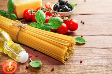 Food ingredients for italian pasta