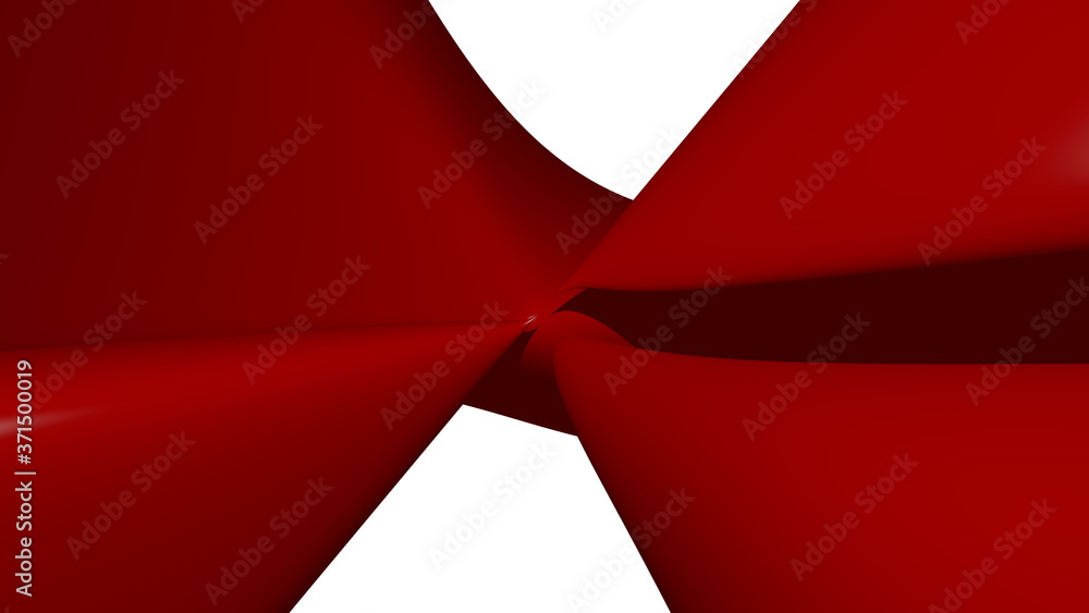 Poster mathematical shape made of maroon monochromic 3d curved abstract background image made of plain marb
