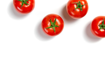 tomatoes on a white background