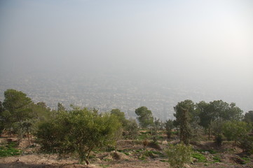 View of Damascus from the top of the hill