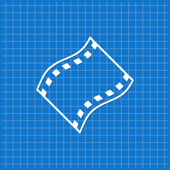 Blue banner with film icon