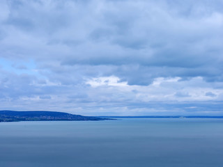 View on Balaton Lake and Balatonfured