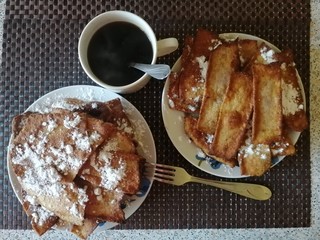 Delicious self-prepared for a hot drink.