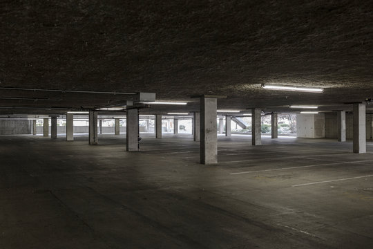Empty lot in parking building