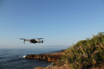 Fototapeta na wymiar stock photo of drone flying on the beach