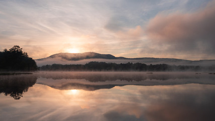 Sunrise on Powder Mill Pond in Bennington New Hampshire
