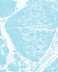 Delicate Abstract Marble Vector Layout. White Irregular Lines on a Light Blue Background. Soft Marble Stone Style Art. Pastel Color Design.
