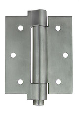 Door hinge, for all types of doors. square model in white stainless steel