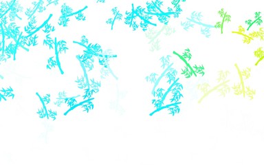 Light Blue, Green vector abstract background with branches.