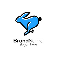 Rabbit Logo template vector icon design,  Vector Creative abstract illustration for your business company.