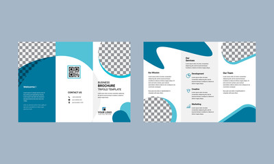 Tri fold brochure design. Corporate business template