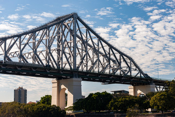 The famous Brisbane city bridge