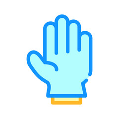 protection glove color icon vector isolated illustration